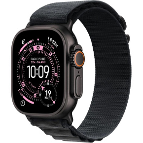 Apple Watch Ultra 3 GPS + Cellular 49mm Black Titanium Case with Black Alpine Loop - Medium Apple Watch Ultra 3 GPS + Cellular 49mm Black Titanium Case with Black Alpine Loop - Medium
