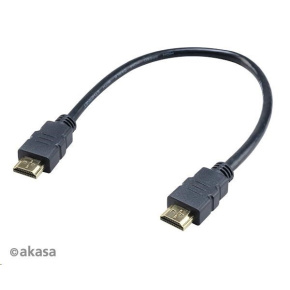 AKASA kabel 4K HDMI na HDMI, 4K@60Hz, pozlacené konektory, 30cm