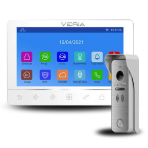 Veria SET Videotelefon  8276B bílý + vstupní stanice  831 ze série  2-WIRE