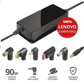 BAZAR - TRUST napájecí adaptér MAXO pro notebooky LENOVO 90W, vč. koncovek - Poškozený obal (Komplet)