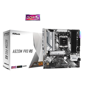 BAZAR - ASRock MB Sc AM5 A620M Pro RS, AMD A620, 4xDDR5, HDMI, DP - Po opravě (Bez příšlušenství)