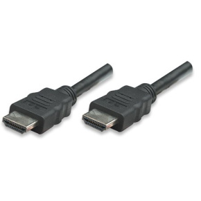 MANHATTAN kabel HDMI s Ethernetem, HEC, ARC, 3D, 4K, stíněný, 1m, Black