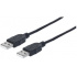 MANHATTAN kabel USB 2.0, Type-A Male to Type-A Male, 1,8m, Black