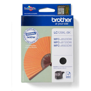 BROTHER INK LC-129XLBK (inkoust black 2400 str., ISO / IEC 24711)  POUZE (6520,6920)