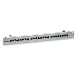 Intellinet Patch panel 24 port Cat6, stíněný STP, šedý