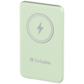 VERBATIM Powerbanka Charge 'n' Go, Magnetická, 5000 mAh, USB-C, Zelená