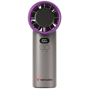 VERBATIM ruční ventilátor Cool 'n' Go Ice Touch, USB-C, šedá/fialová VERBATIM ruční ventilátor Cool 'n' Go Ice Touch, USB-C, šedá/fialová