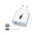 WG - Síťová nabíječka 2x USB 38W, 1x USB-C PD 20W + 1x USB-A QC 3.0 18W, bílá