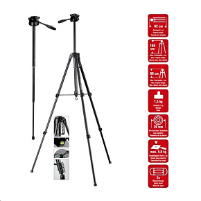BAZAR - Braun stativ LW 168S (62-168cm, 1500 g, 3-směrná hlava, max.5kg, monopod) - POŠKOZENÝ OBAL BAZAR - Braun stativ LW 168S (62-168cm, 1500 g, 3-směrná hlava, max.5kg, monopod) - POŠKOZENÝ OBAL