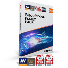 Bitdefender Family pack - 15 zařízení na 3 roky - elektronická licence do emailu
