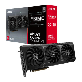 ASUS VGA AMD Radeon RX 9070 XT PRIME OC 16GB, RX 9070 XT, 16GB GDDR6, 3xDP, 1xHDMI