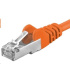 PREMIUMCORD Patch kabel CAT6a S-FTP, RJ45-RJ45, AWG 26/7 0,5m oranžová