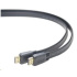 PREMIUMCORD HDMI High Speed + Ethernet plochý kabel, zlacené konektory, 2m