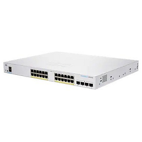 BAZAR - Cisco switch CBS350-24P-4G-EU (24xGbE,4xSFP,24xPoE+,195W,fanless) - REFRESH - Po opravě (Náhradní krabice)