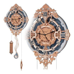RoboTime 3D dřevěné mechanické puzzle Nástěnné hodiny RoboTime 3D dřevěné mechanické puzzle Nástěnné hodiny