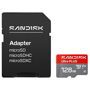 Sandisk Ultra PLUS micro SDXC karta 128GB UHS-I, V10, U1, C10, (200MB/s)
