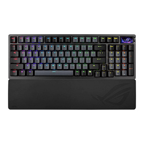 ASUS klávesnice ROG Azoth 96 HE, Mechanická, Bezdrátová, BT, RF 2.4GHz, CZ/SK, černá