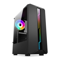 1stCOOL skříň SHARK 1, middle tower, AU, USB 3.0, bez zdroje, RGB fan, průhledná bočnice, černá 1stCOOL skříň SHARK 1, middle tower, AU, USB 3.0, bez zdroje, RGB fan, průhledná bočnice, černá