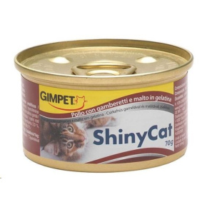 SHINY CAT kure+kreveta 70g konzerva