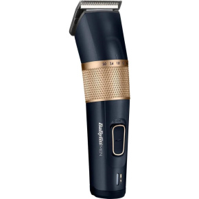 BaByliss E986E zastřihovač na vlasy, 8 nástavců, na akumulátor, ovládací tlačítka, titanové břity, voděodolný