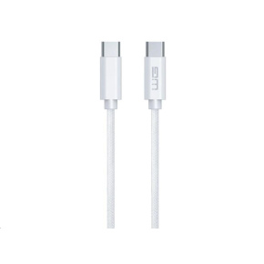 WG - Datový kabel Type-C na Type-C, 3 metry, 3A, 60W, bílá