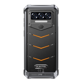 Rugged Smartphone Oukitel WP38 MT8788 6GB 256GB 10600-15W A13, Black w Orange [No Charger]