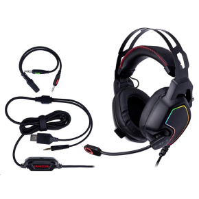TRACER herní sluchátka s mikrofonem GAMEZONE Raptor V2, plná, černá