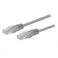 Kabel C-TECH patchcord Cat5e, UTP, šedý, 0,25m