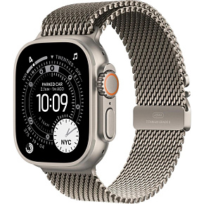 Apple Watch Ultra 3 GPS + Cellular 49mm Natural Titanium Case with Natural Titanium Milanese Loop - Small