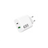 WG - Síťová nabíječka GaN 2x USB 65W, 1x USB-C PD 65W + 1x USB-A QC3.0 18W, white