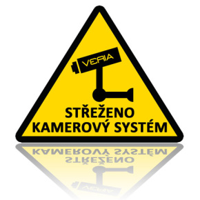 Veria Výstražná samolepka - Střeženo kamerový systém