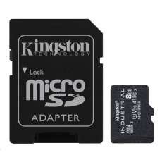 Kingston 8GB microSDHC Industrial C10 A1 pSLC Card + SD Adapter Kingston 8GB microSDHC Industrial C10 A1 pSLC Card + SD Adapter
