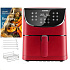 BAZAR - Cosori CP158-AF PREMIUM –  5.5L  horkovzdušná fritéza + 5x špíz a gril. rošt, red - Rozbaleno (Komplet)