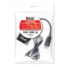 Club3D Video hub MST (Multi Stream Transport) DisplayPort na 2x HDMI, USB napájení Club3D Video hub MST (Multi Stream Transport) DisplayPort na 2x HDMI, USB napájení