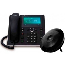AudioCodes IP konferenční telefon UC-HRS-457 s externím reproduktorem, napájecí zdroj