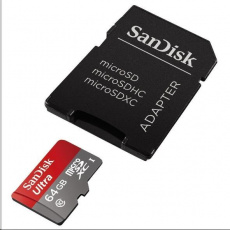 SanDisk MicroSDXC karta 32GB Ultra (80MB/s, Class 10, Android) + adaptér SanDisk MicroSDXC karta 32GB Ultra (80MB/s, Class 10, Android) + adaptér