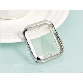 COTECi celoplošné ochranné termoplastové pouzdro pro Apple Watch 44 mm stříbrné
