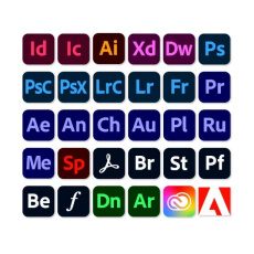 Adobe Creative Cloud for TEAMS All Apps MP ENG GOV NEW 1 User, 1 Month, Level 1, 1 - 9 Lic PROMO (do 2. 12. 2022)