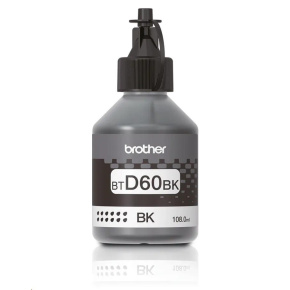 BROTHER INK BT-D60BK black pro T4xx, T5xx, T7xx, T9xx cca 6000 stránek, bezpigmentový - INKTANK