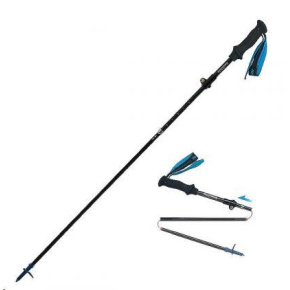 Naturehike carbonová skládací treková hůlka ST07 98-115cm 175g - modrá