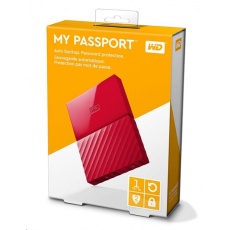 BAZAR VADNÉ WD My Passport 1TB Ext, 2,5" USB3.0, RED BAZAR VADNÉ WD My Passport 1TB Ext, 2,5" USB3.0, RED