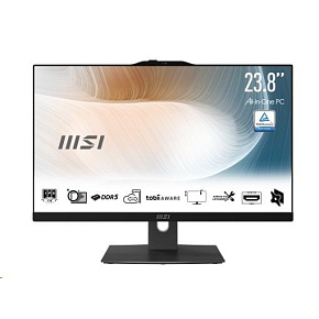 MSI PC AiO Modern AM242P 1M-2088XEU, Core 5 120U, 23.8 FHD, Anti-Glare, Non-Touch, 16GB, 512GB SSD, N/A, No OS, Black