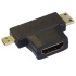 PremiumCord Adaptér HDMI na mini HDMI typ C a micro HDMI typ D