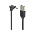PremiumCord Kabel USB typ C/M zahnutý konektor 90° - USB 3.0 A/M, 2m