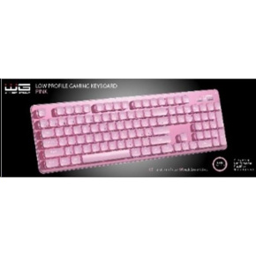 WG - Herní klávesnice podsvícena drátová / pink