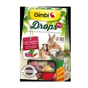 GIMBI DROPS GRAIN FREE pro hlodavce mix 50g