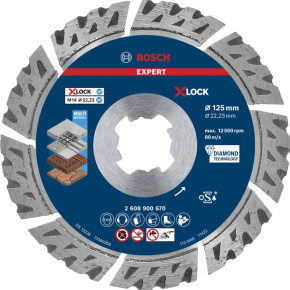 Bosch diamantový dělicí kotouč EXPERT MultiMaterial X-LOCK 125 × 22,23 × 2,4 × 12 mm