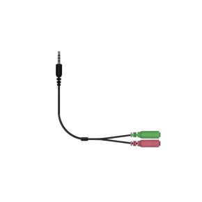 GENIUS ACC-100 audio adaptér 2x female 3,5mm jack na 1x male 3,5" jack