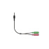 GENIUS ACC-100 audio adaptér 2x female 3,5mm jack na 1x male 3,5" jack