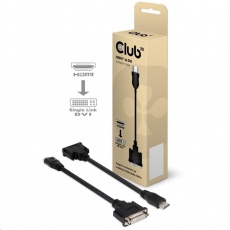 Club3D Adaptér pasivní HDMI na DVI-D Single Link (M/F), 22cm Club3D Adaptér pasivní HDMI na DVI-D Single Link (M/F), 22cm